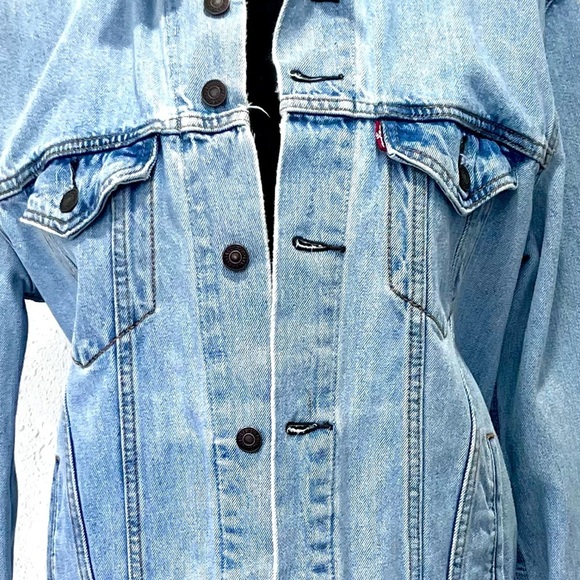 Levi's Blue Jean Jacket Classic Denim personalized  Medium - Picture 9 of 9